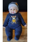 Babychicks téli sapka-sál szett - petrol (válaszható méret)