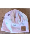 Babychicks sapka - sál szett, világos rózsaszín ezüst egérkékkel (választható méret)