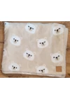 Babychicks wellsoft babatakaró 70 x 115 cm - bézs maci fejes