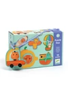 Djeco Párosító puzzle - Járművek, 20db-os, Duo Vehicles