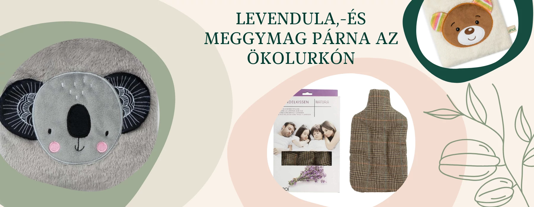 UMOI meggymag és levendula párna