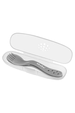 Akuku Evőeszközkészlet tokban – Szürke, villa és kanál