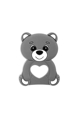 Akuku Szilikon rágóka – Szürke Maci