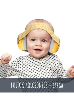 Alpine Muffy Baby hallásvédő fültok babáknak - KÖLCSÖNZÉS - sárga (választható időtartam)