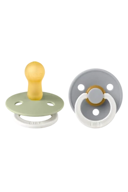 BIBS Colour világítós cumi - zsálya / delfin (választható méret)