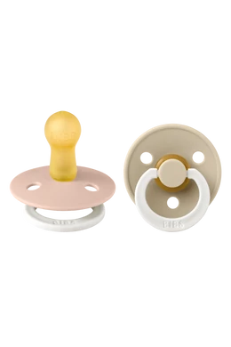 BIBS Colour világítós cumi - púderrózsaszín / vanília (választható méret)