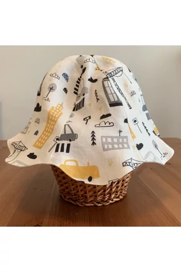 Babychicks Harangvirág kifordítható len napsapka - Autók, mini