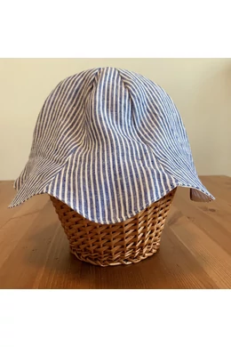 Babychicks Harangvirág kifordítható len napsapka - Csíkok, midi