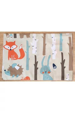 Babychicks párnahuzat légzéskönnyítő párnára erdei állatok bézs alapon