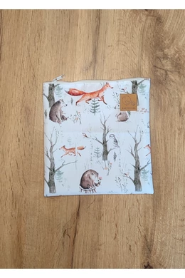 Babychicks cipzáras snacktartó /uzsonnás zsák - állatkölykök fehér