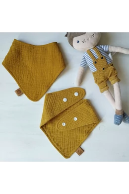 Babychicks duplagéz nyálkendő - mustár 