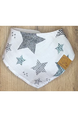 Babychicks muszlin-vízálló nyálkendő  - csillagos
