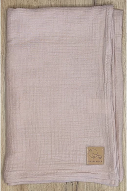 Babychicks duplagéz babatakaró 80x120 cm - fáradt rózsaszín