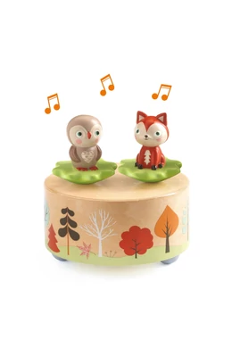 Djeco mozgó figurás mágneses zenedoboz, erdei dallamok