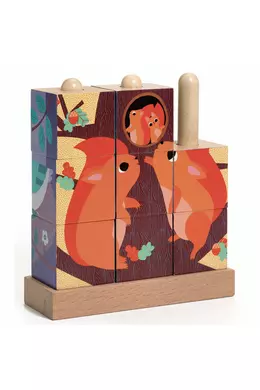 Djeco Montessori kockakirakó - mesélő erdő
