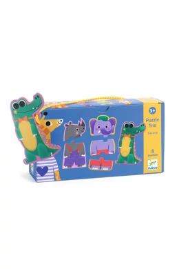 Djeco Trió puzzle - A dzsungel hangjai, 24 db-os kirakó
