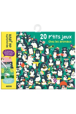 Auzou Letörölhető fejtörő feladatkártyák, Játék az állatokkal