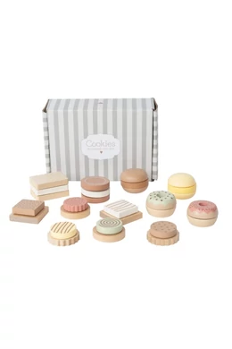 Jabadabado teasütemények, tépőzáras, fa játékkészlet