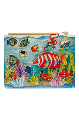 Mágneses horgász-puzzle - halacskás