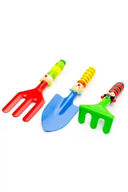 Homokozó készlet vidám színekben és mintákkal, 3db-os