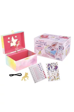 Díszíthető, zenélő ékszerdoboz - unikornis