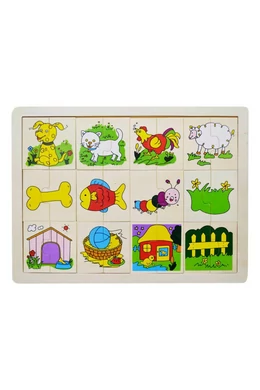 Felező puzzle - állatos