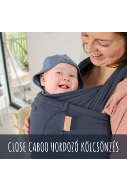 Close Caboo Organic babahordozó KÖLCSÖNZÉS - Blueberry (választható időtartam)