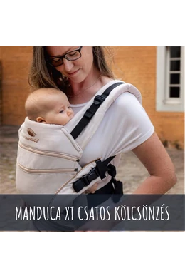 Manduca XT csatos babahordozó KÖLCSÖNZÉS - Denimpowder (választható időtartam)