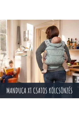 Manduca XT csatos babahordozó KÖLCSÖNZÉS - Botanic Green (választható időtartam)