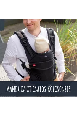 Manduca XT csatos babahordozó KÖLCSÖNZÉS - Monochrome Obsidian (választható időtartam)