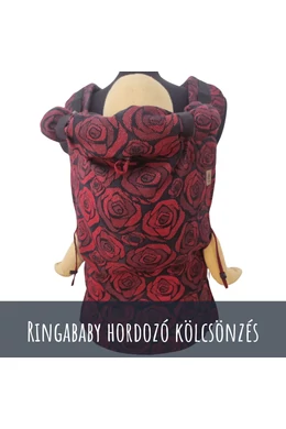 Ringababy Fuba csatos babahordozó KÖLCSÖNZÉS - Yaro Roses Duo Red Black Glam L méret (választható időtartam)