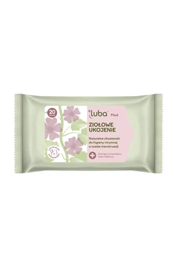 LUBA Med Herbal nyugtató törlőkendők a menstruáció alatti intim higiéniáért - 20 db