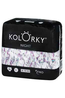 Kolorky Night környezetbarát eldobható pelenka - Unikornis (5-8 kg)