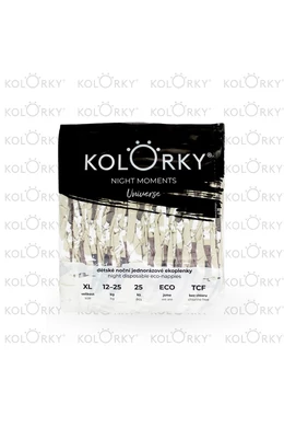 Kolorky Night környezetbarát eldobható pelenka - Űrnyuszi (12-25 kg)