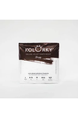 Kolorky Delux Velvet környezetbarát eldobható éjszakai bugyipelenka - Sleepy (8-13 kg)