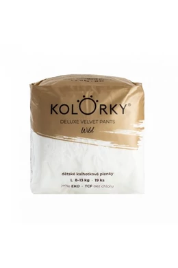 Kolorky Delux Velvet környezetbarát eldobható bugyipelenka - Vadon (8-13 kg)