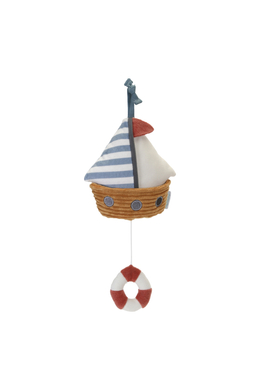 Little Dutch felhúzható, zenélő babajáték - hajó