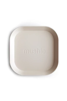 Mushie lapostányér - krémfehér