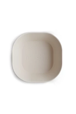 Mushie mélytányér - krémfehér