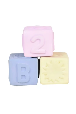 Tikiri organikus gumi kockák 3db/szett Meiya és Alvin