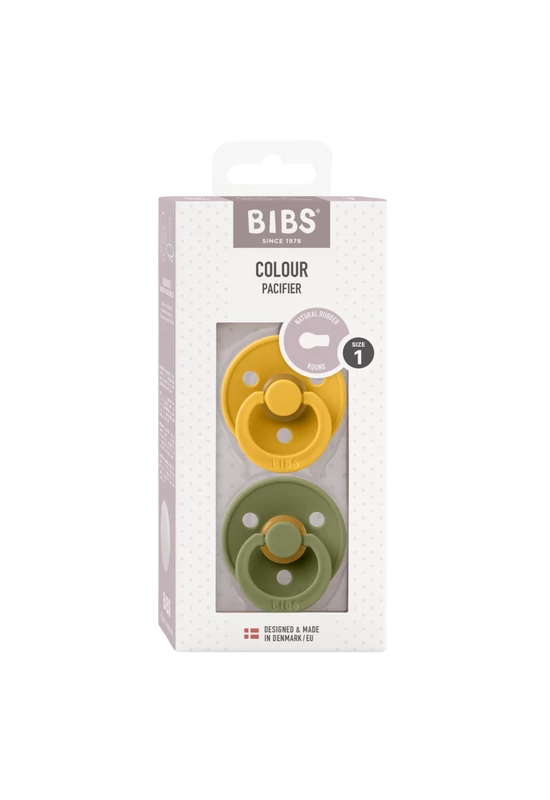 BIBS Colour cumi - méz / olivazöld (választható méret)