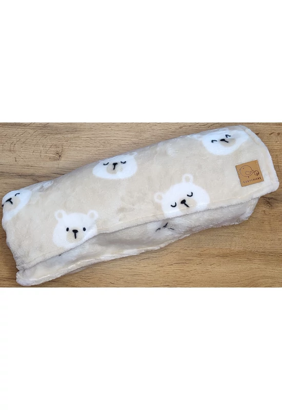 Babychicks wellsoft babatakaró 70 x 115 cm - bézs maci fejes