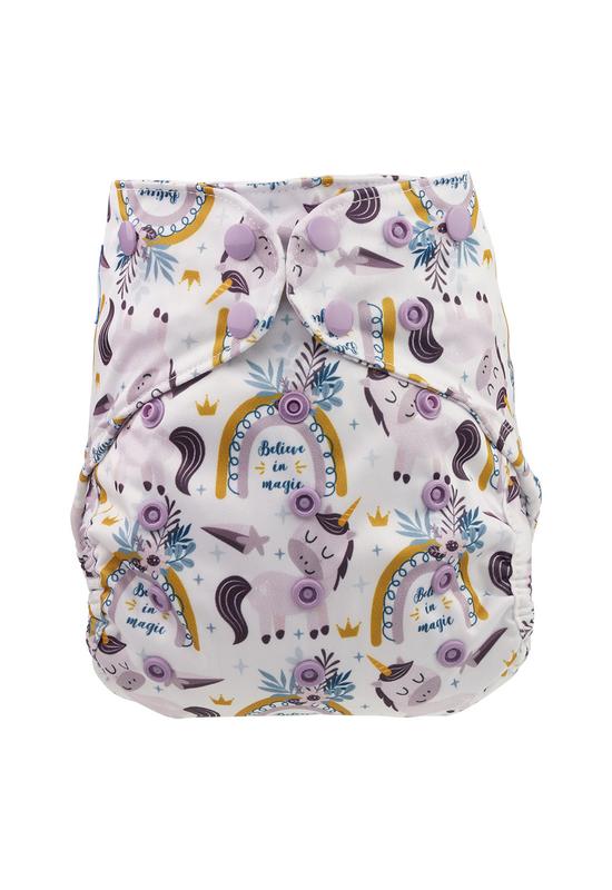 Blümchen mosható PUL pelenka külső - Mágikus egyszarvú (3,5 - 15 kg)