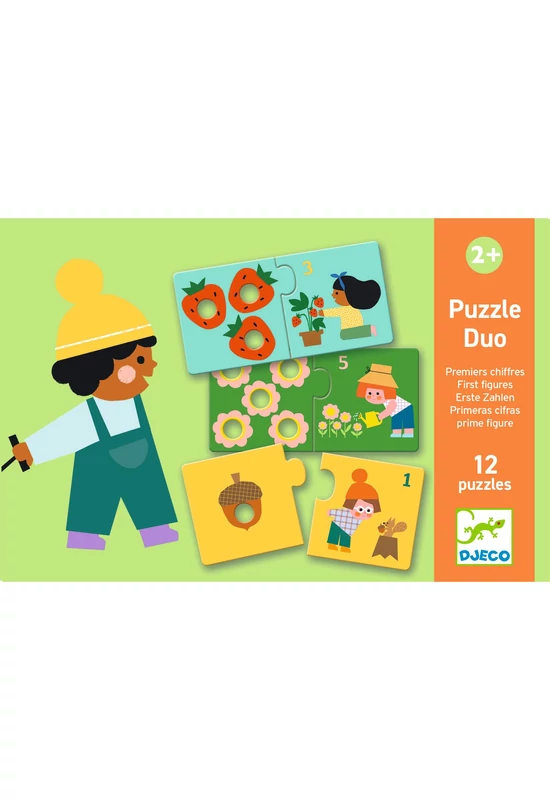 Djeco Párosító puzzle - Számpárosító, 24db-os, First figures