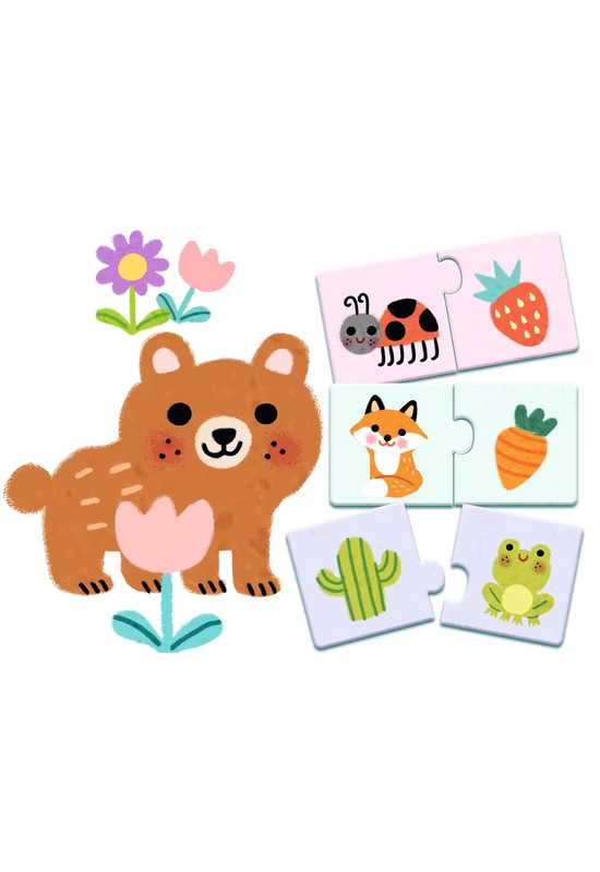 Djeco Párosító puzzle - Színpárosító, 24db-os, Colours
