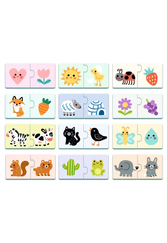 Djeco Párosító puzzle - Színpárosító, 24db-os, Colours