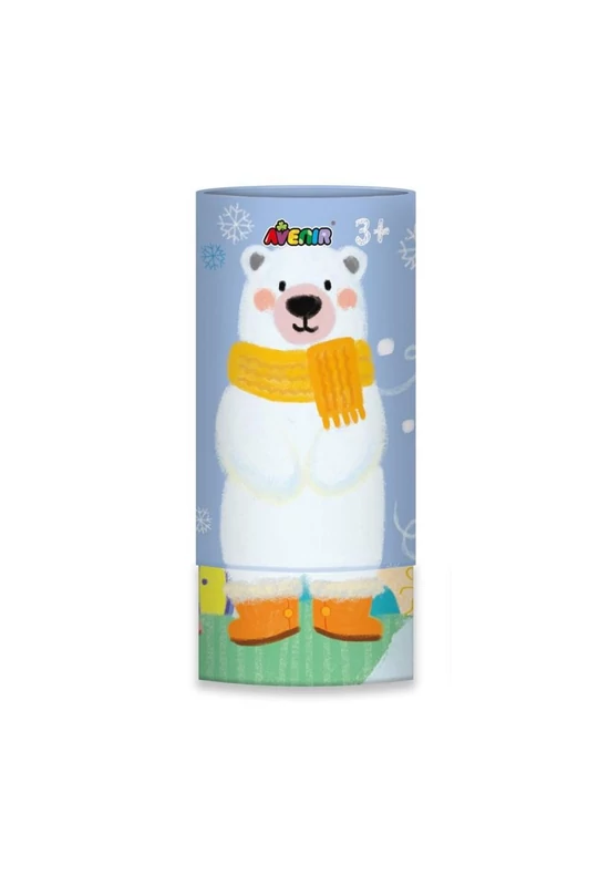 Avenir Kids zsírkréta készlet 3 az-1-ben kiszínezhető poszterrel, jegesmacis 12 db-os