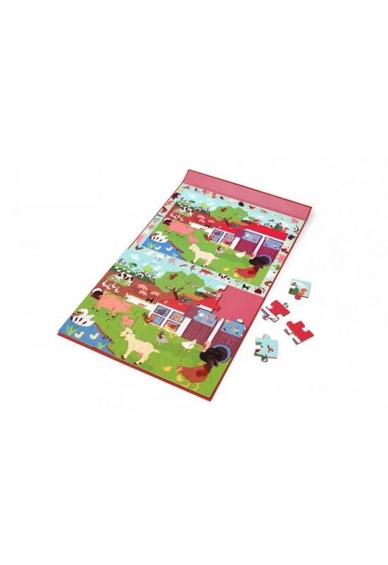 Scratch Europe 2 az 1-ben mágneses puzzle és megfigyelő játék, Farm