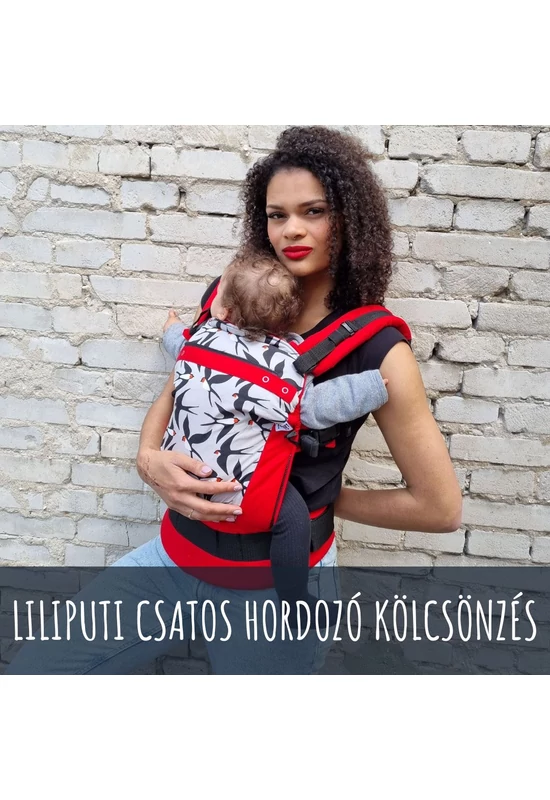 Liliputi csatos babahordozó KÖLCSÖNZÉS - Rouge fecske (választható időtartam)