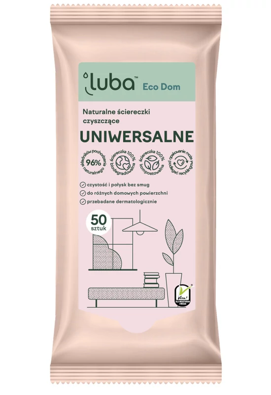 Luba ECO természetes tisztító nedves törlőkendők UNIVERZÁLIS - 50db